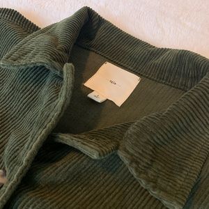 Green Corduroy Cropped Jacket